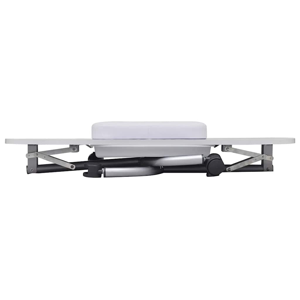 Kokkupandav Maniküürilaud Ratastel (Valge, 90x37x68 Cm, 30 Kg Kandevõime) – toote pilt 2