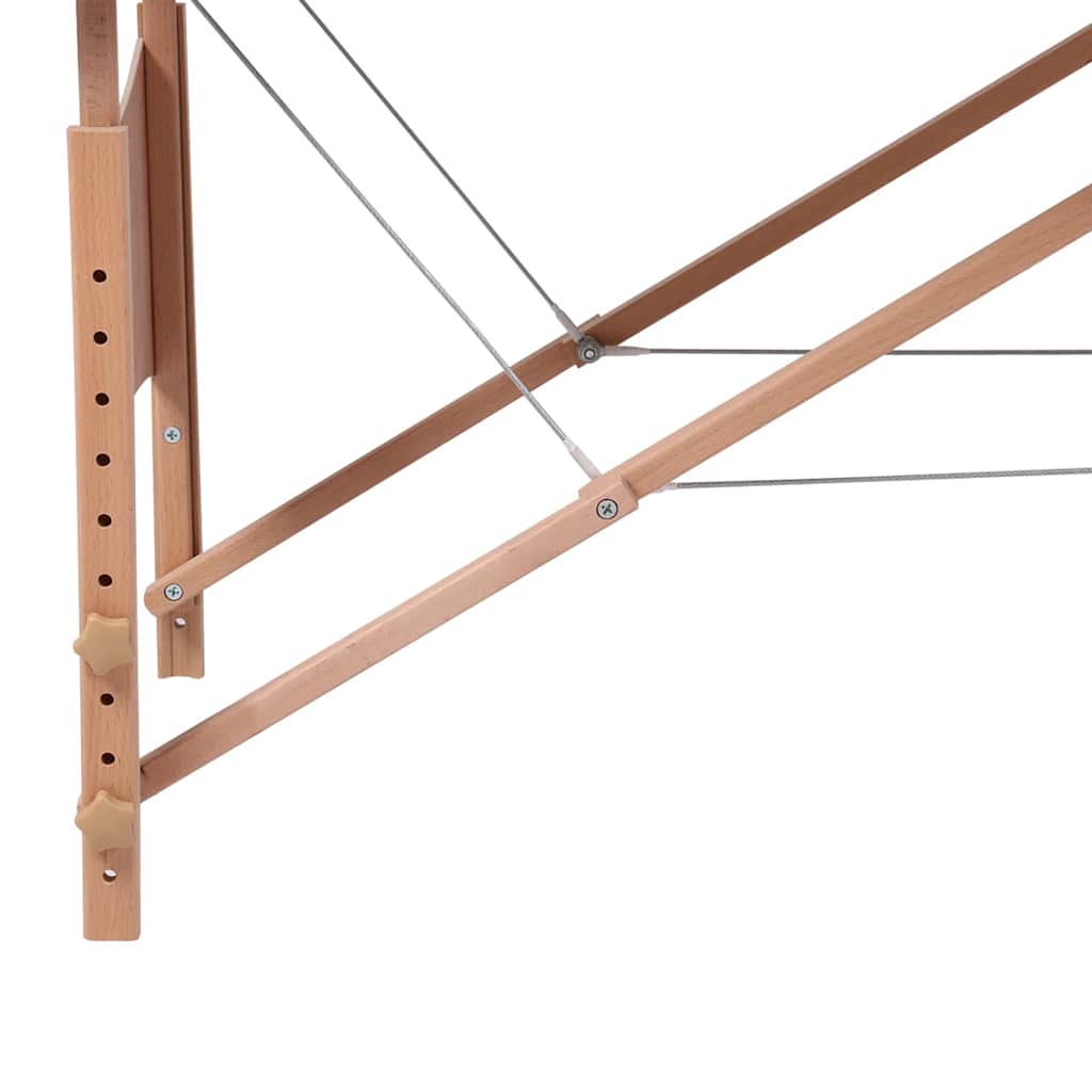 Kokkupandav Massaažilaud Puidust Raamiga (4 Tsooni, 59-81 Cm, Must) – toote pilt 4