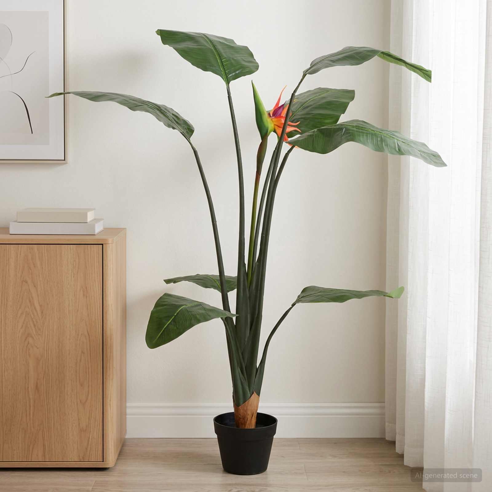 kunstlik Strelitzia taim siseruumides – Kunstlik Strelitzia Taim Roheline 70 x 18 x 155 cm Kangas Ja PE