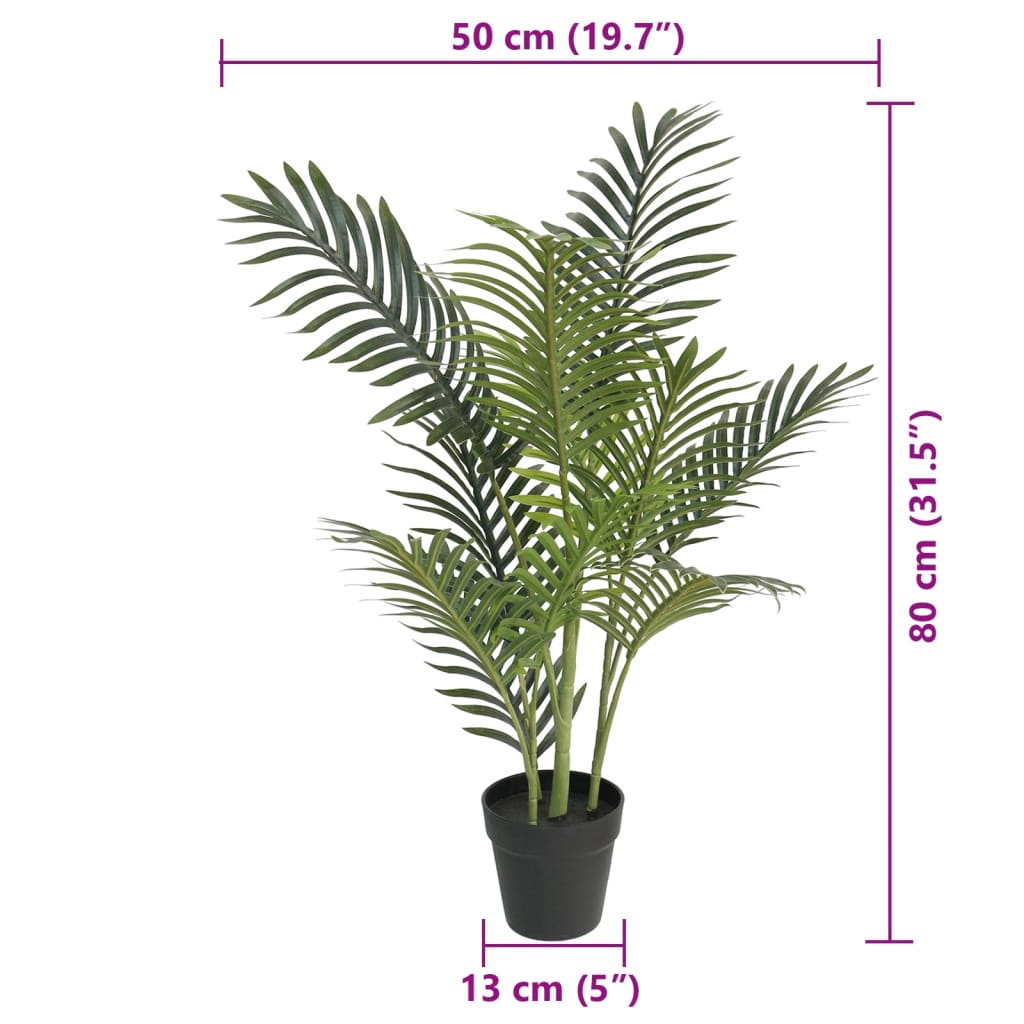 Kunstpalm (80 cm, Roheline, PP Materjal) – toote pilt 4
