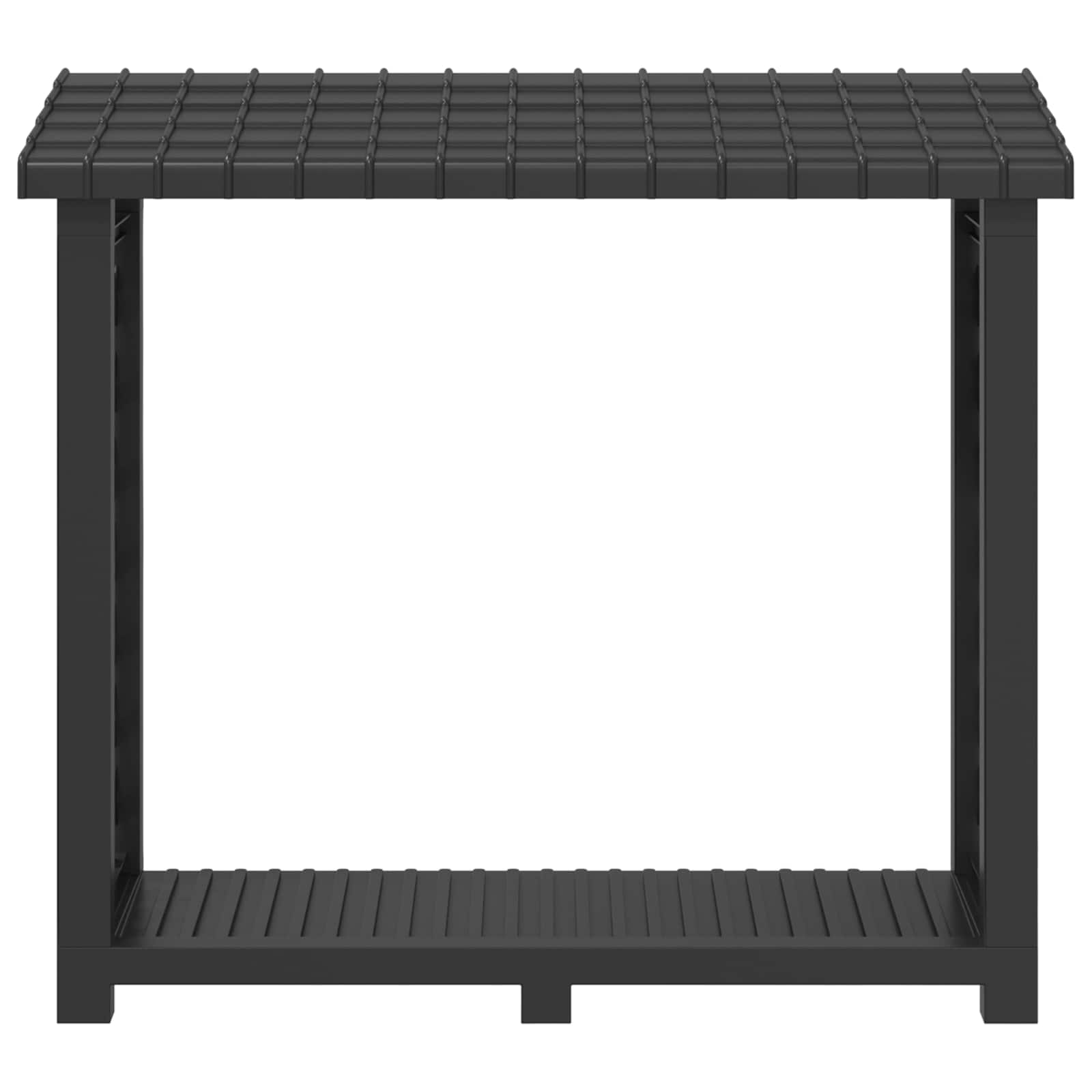 Küttepuude rack 114 x 46 x 101 cm PP Antratsiit – toote pilt 3