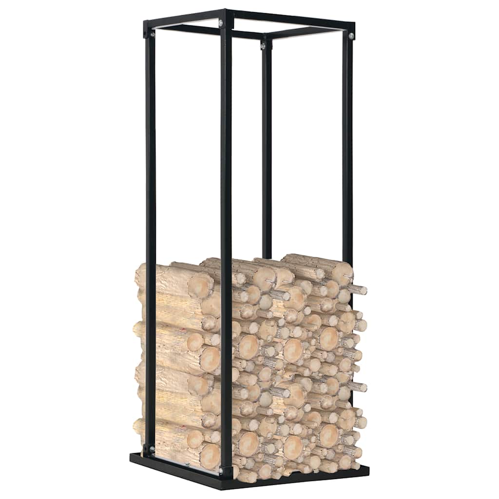 küttepuude rest alusega, must, 37 x 37 x 113 cm, teras – toote pilt 1
