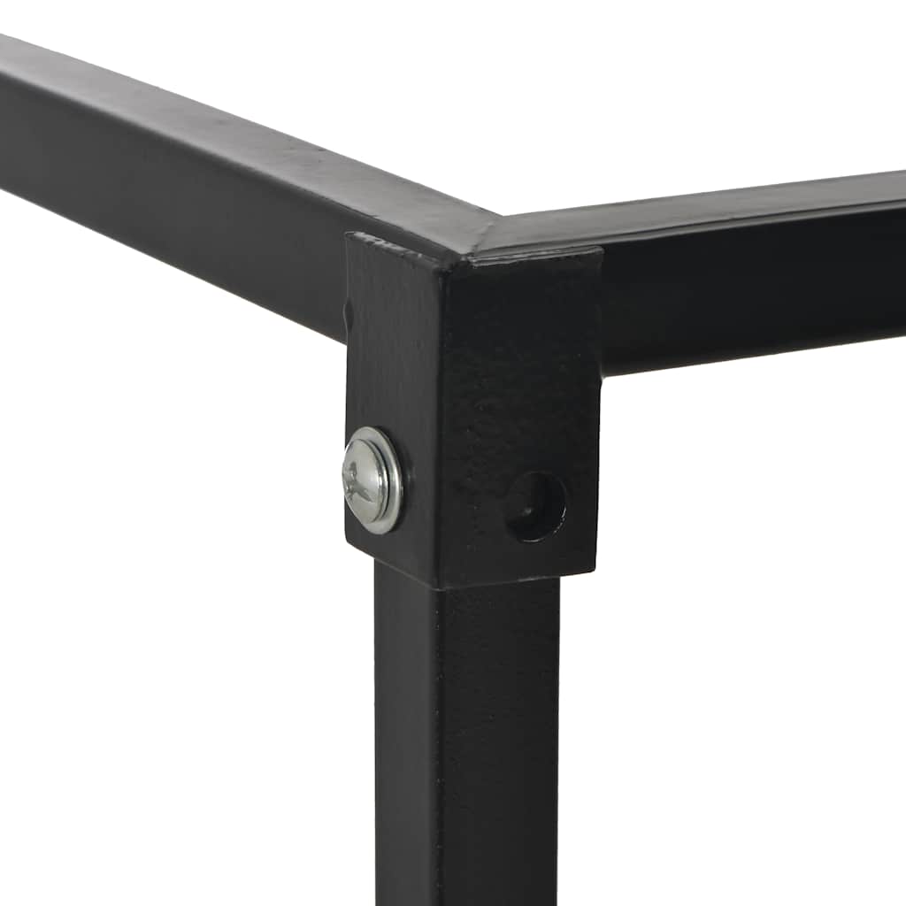 küttepuude rest alusega, must, 37 x 37 x 113 cm, teras – toote pilt 3