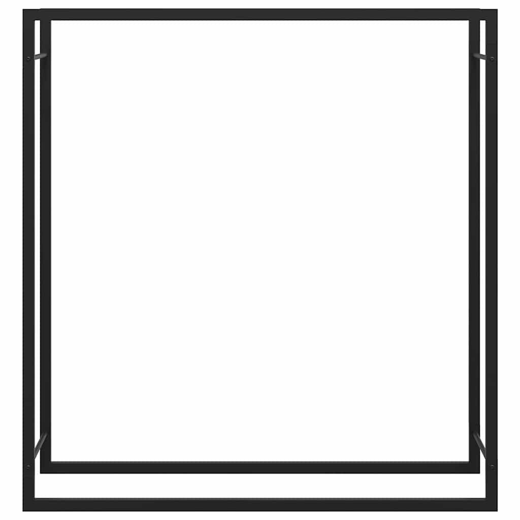 küttepuude rest, mattmust, 110x28x116 cm, teras – toote pilt 4