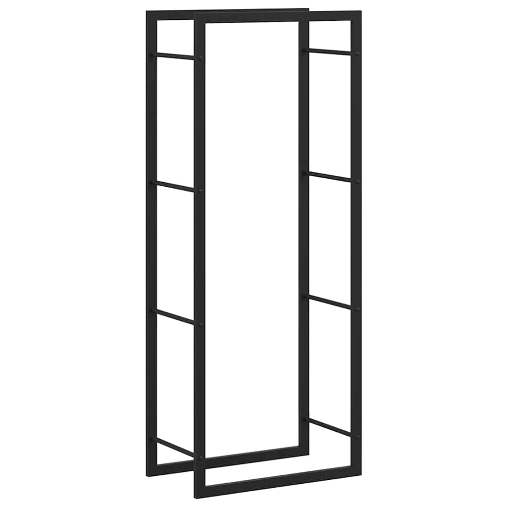 küttepuude rest, mattmust, 50x28x132 cm, teras – toote pilt 1