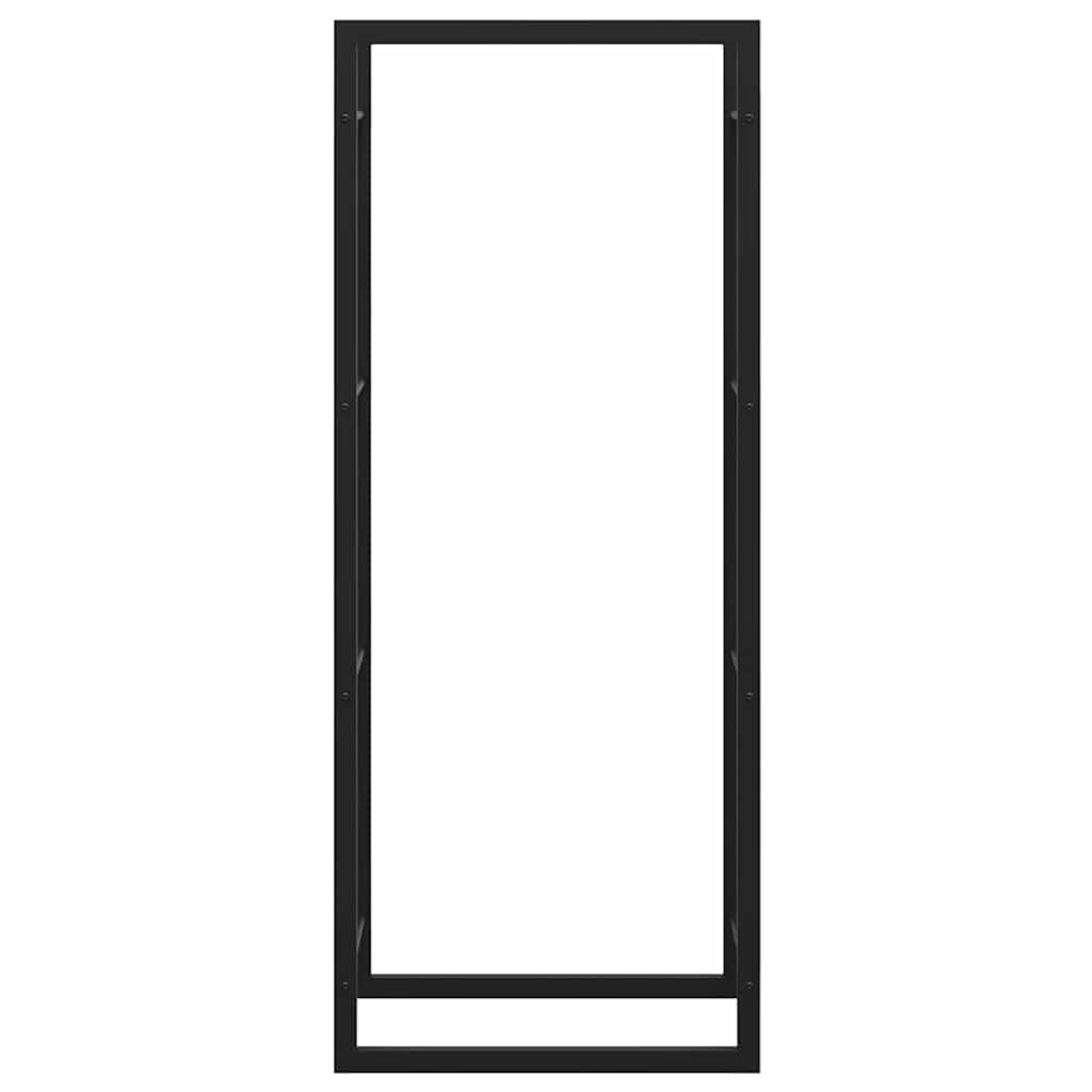 küttepuude rest, mattmust, 50x28x132 cm, teras – toote pilt 4