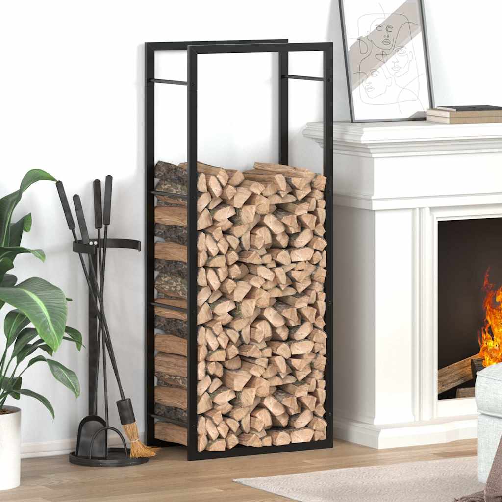 küttepuude rest, mattmust, 50x28x132 cm, teras