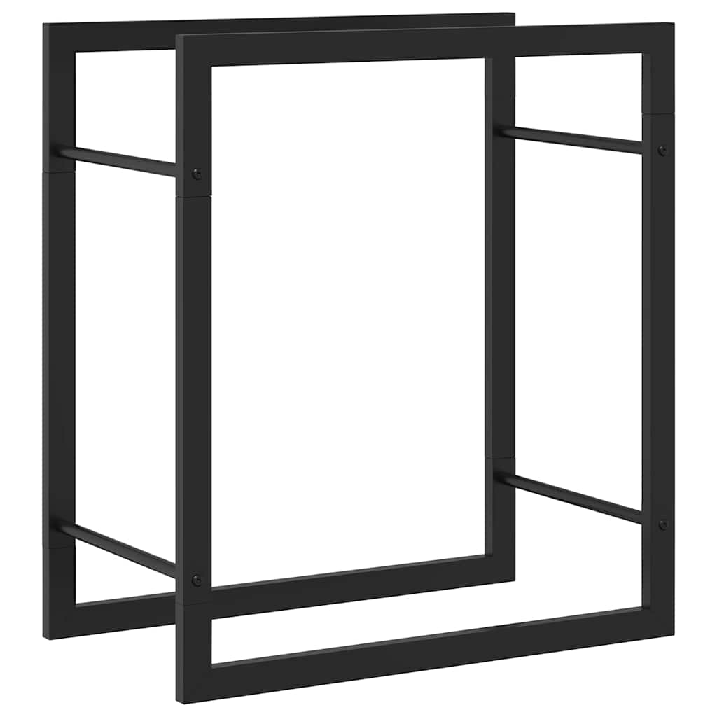 küttepuude rest, mattmust, 50x28x56 cm, teras – toote pilt 1