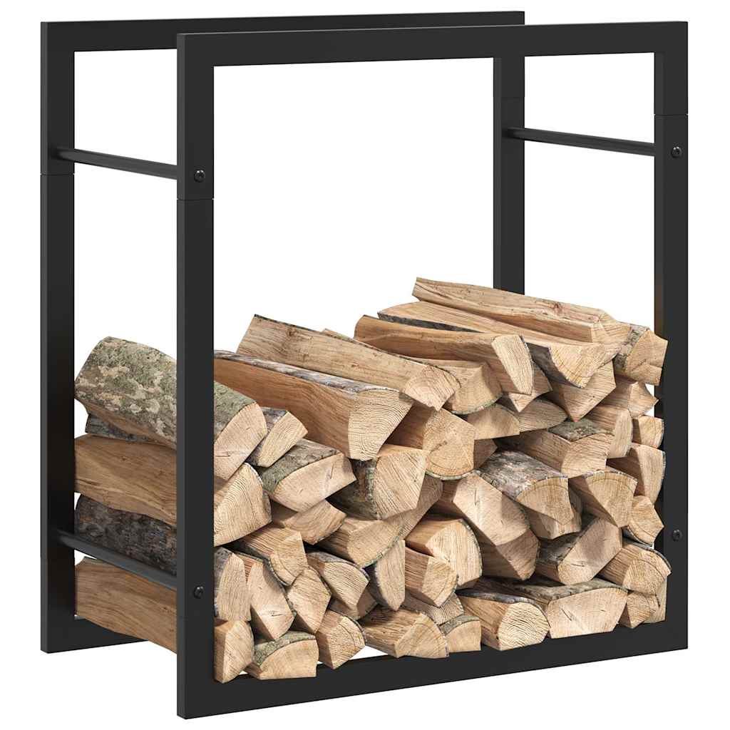 küttepuude rest, mattmust, 50x28x56 cm, teras – toote pilt 3