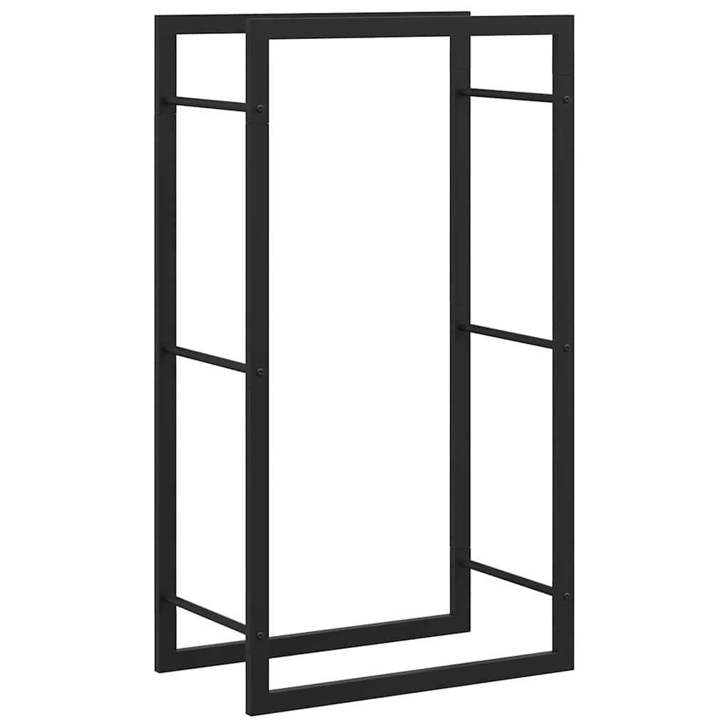 küttepuude rest, mattmust, 50x28x94 cm, teras – toote pilt 1