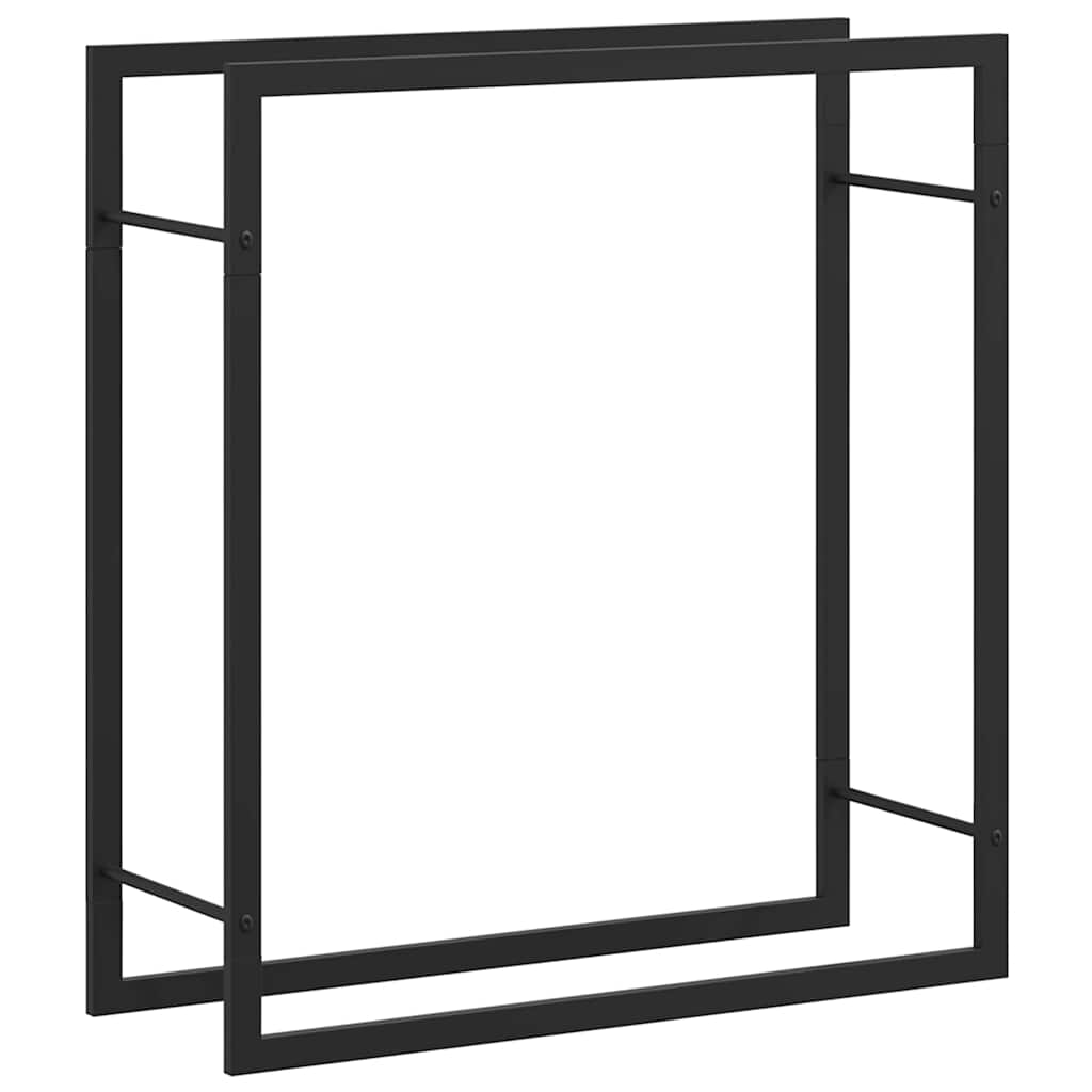küttepuude rest, mattmust, 80x28x86 cm, teras – toote pilt 1