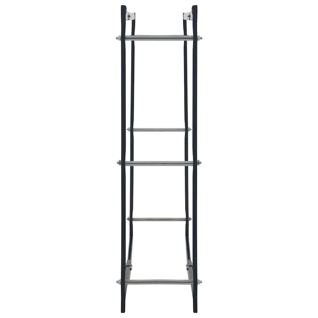 küttepuude rest, must, 100 x 25 x 100 cm, teras – toote pilt 3