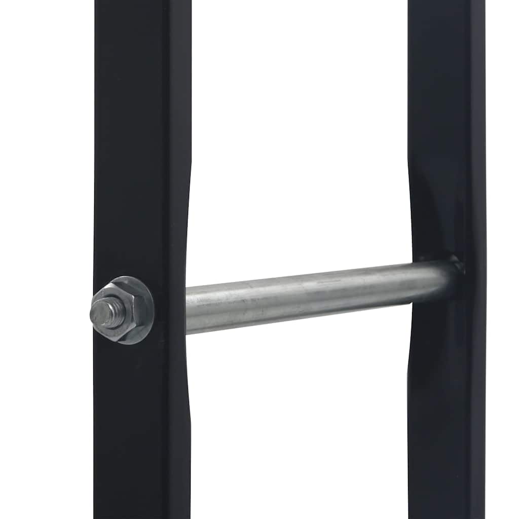 küttepuude rest, must, 100 x 25 x 100 cm, teras – toote pilt 4