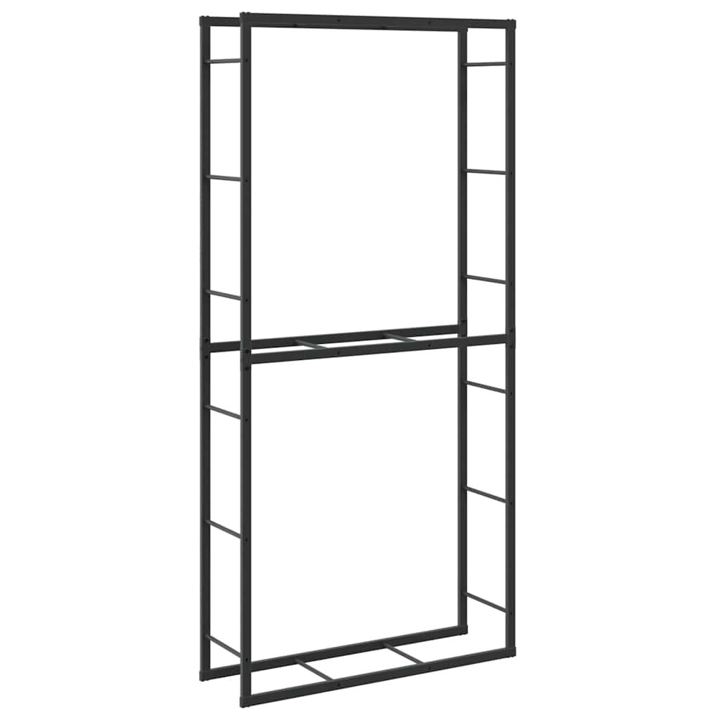 küttepuude rest, must, 100x30x209 cm, teras – toote pilt 1