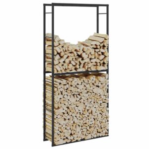küttepuude rest, must, 100x30x209 cm, teras