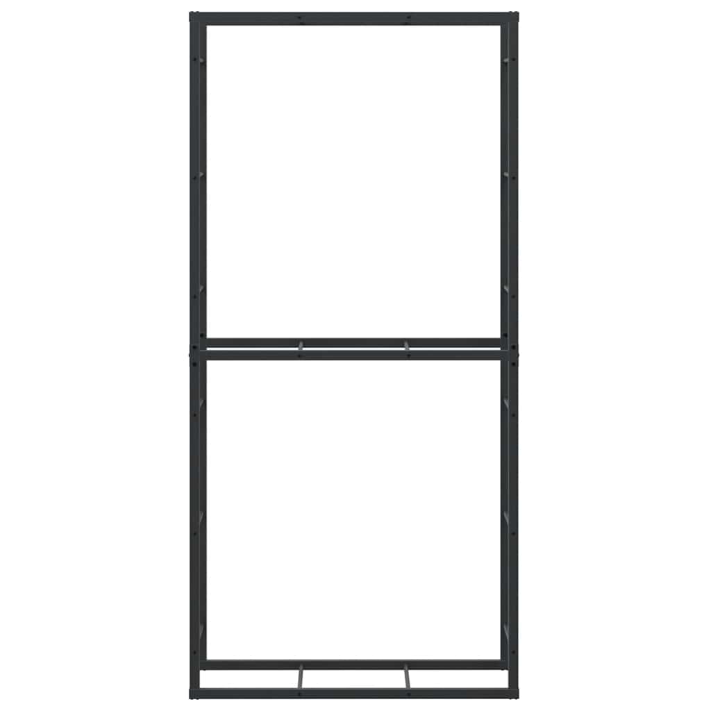 küttepuude rest, must, 100x30x209 cm, teras – toote pilt 4