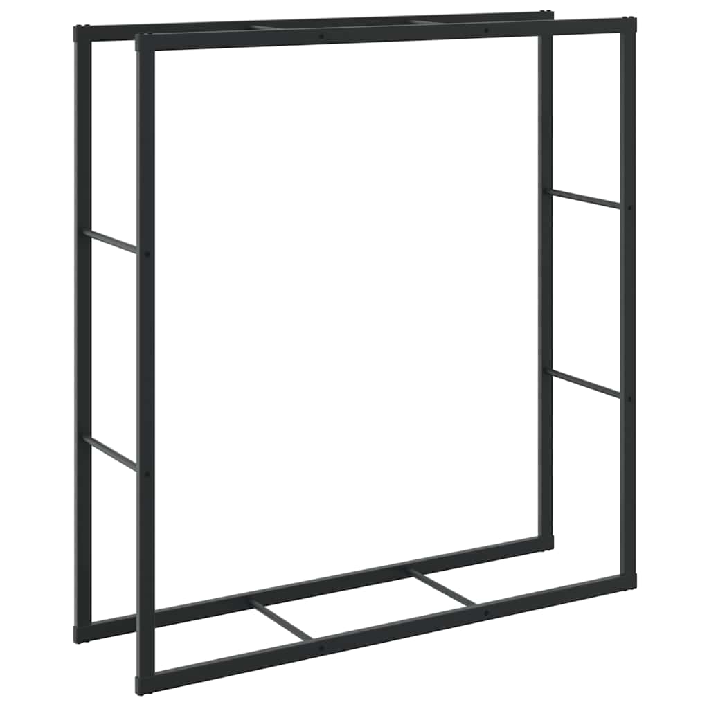 küttepuude rest, must, 110x30x116 cm, teras – toote pilt 1