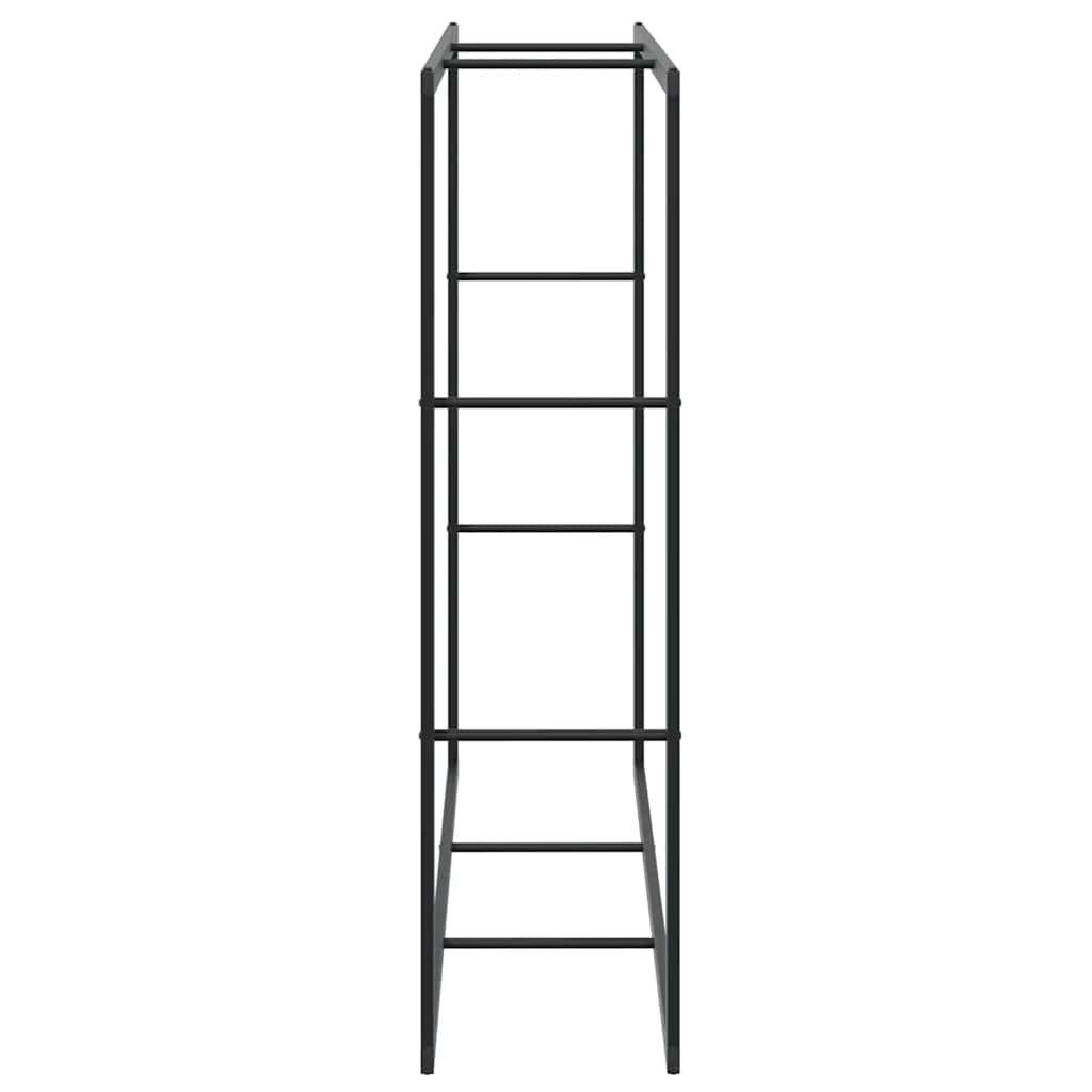 küttepuude rest, must, 110x30x116 cm, teras – toote pilt 4