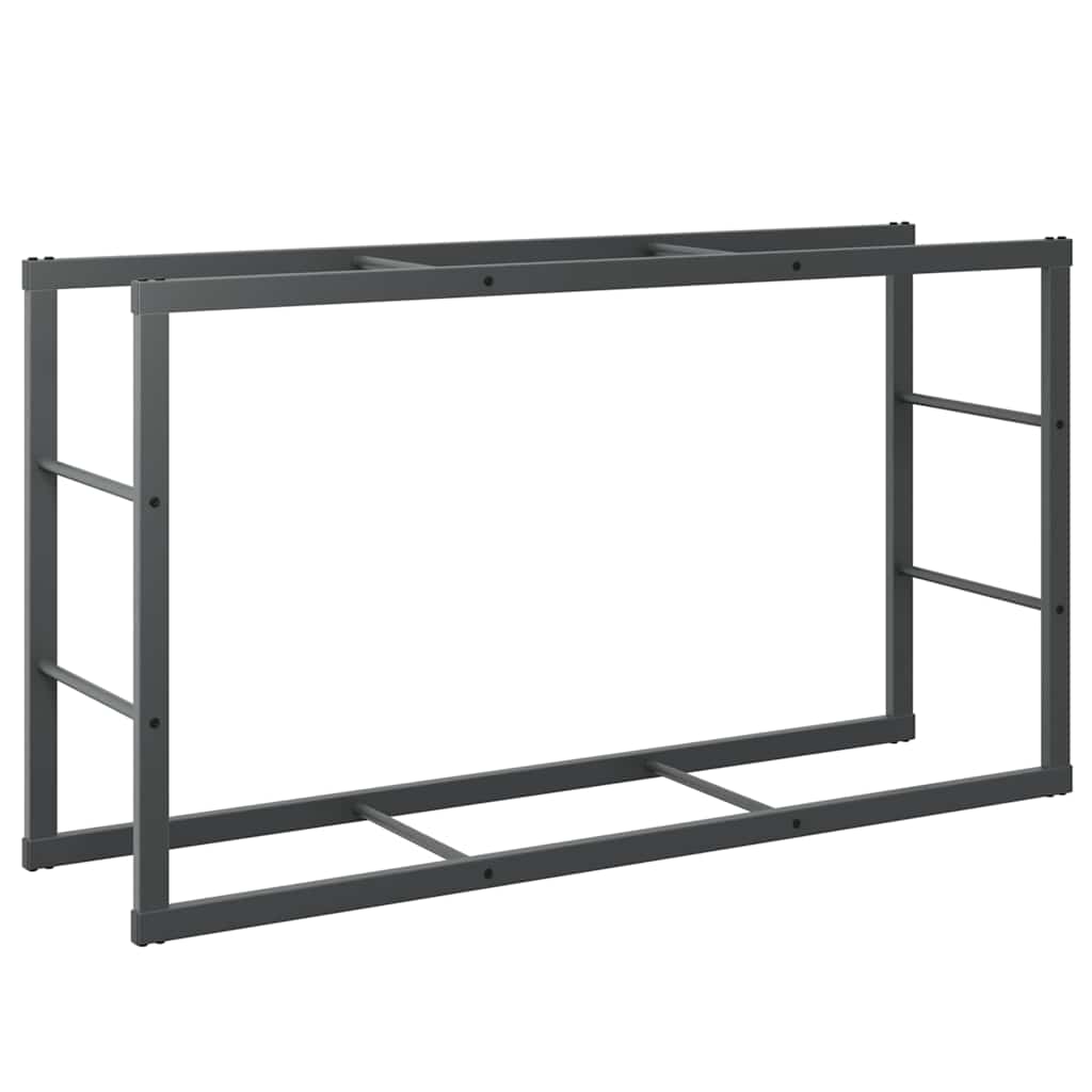 küttepuude rest, must, 110x30x61 cm, teras – toote pilt 1