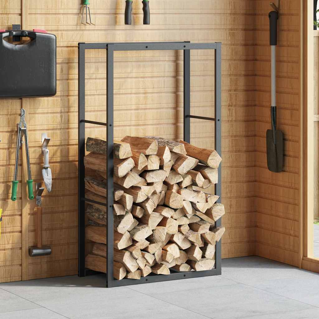 küttepuude rest, must, 110x30x61 cm, teras – toote pilt 2