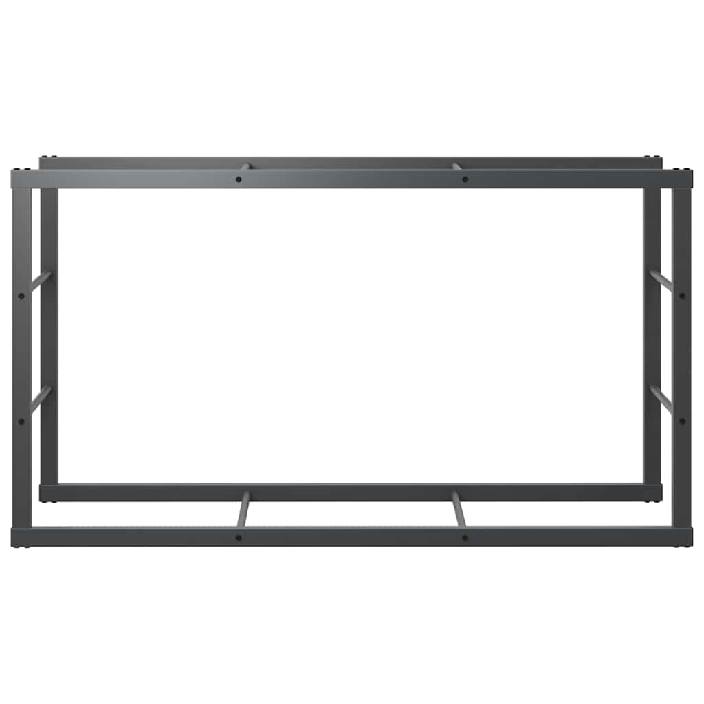 küttepuude rest, must, 110x30x61 cm, teras – toote pilt 4