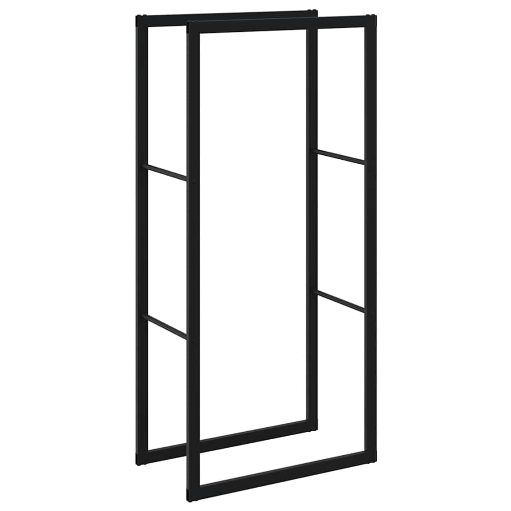 küttepuude rest, must, 55x30x116 cm, teras – toote pilt 1