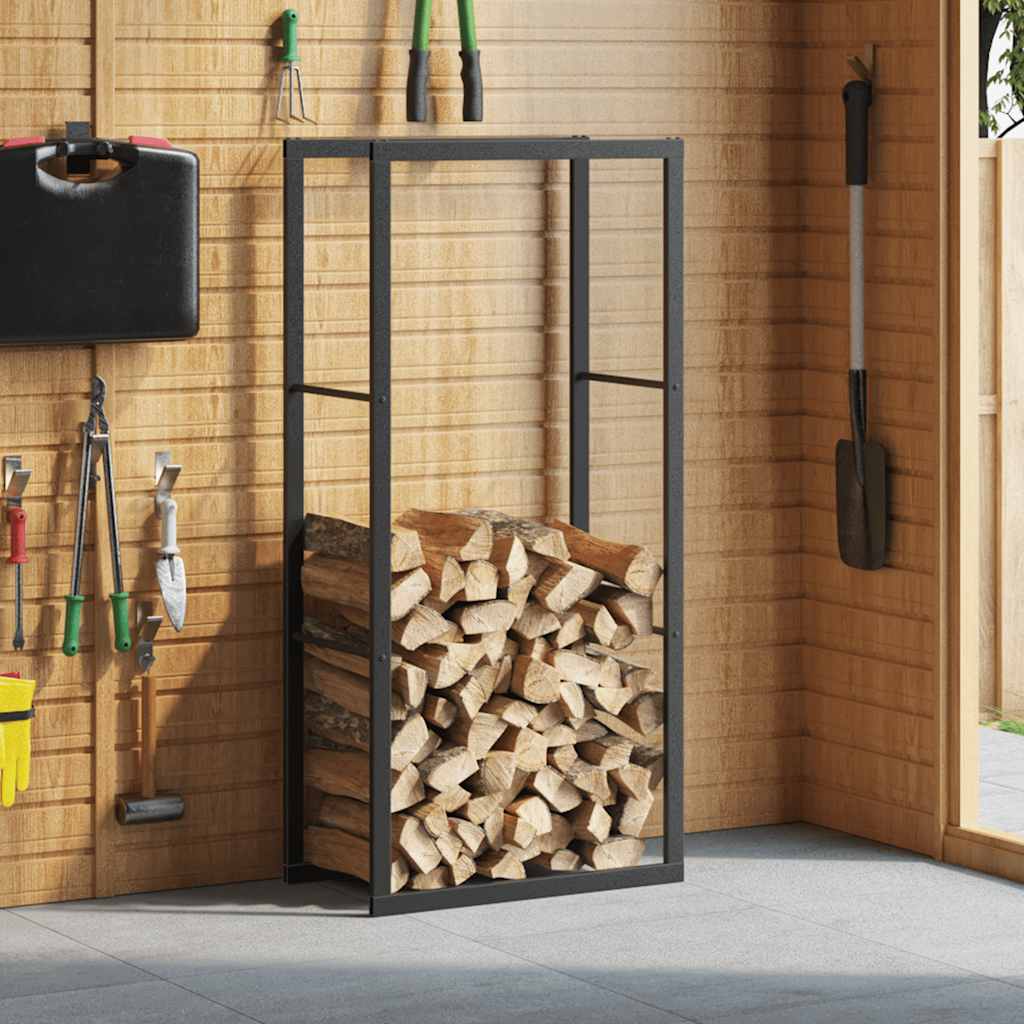 küttepuude rest, must, 55x30x116 cm, teras – toote pilt 2