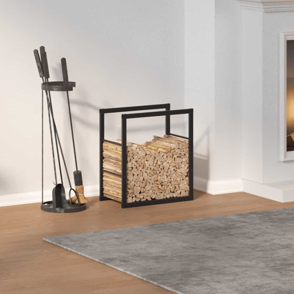 küttepuude rest, must, 55x30x61 cm, teras – toote pilt 2