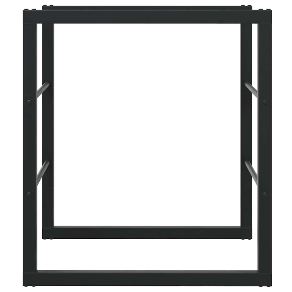 küttepuude rest, must, 55x30x61 cm, teras – toote pilt 3