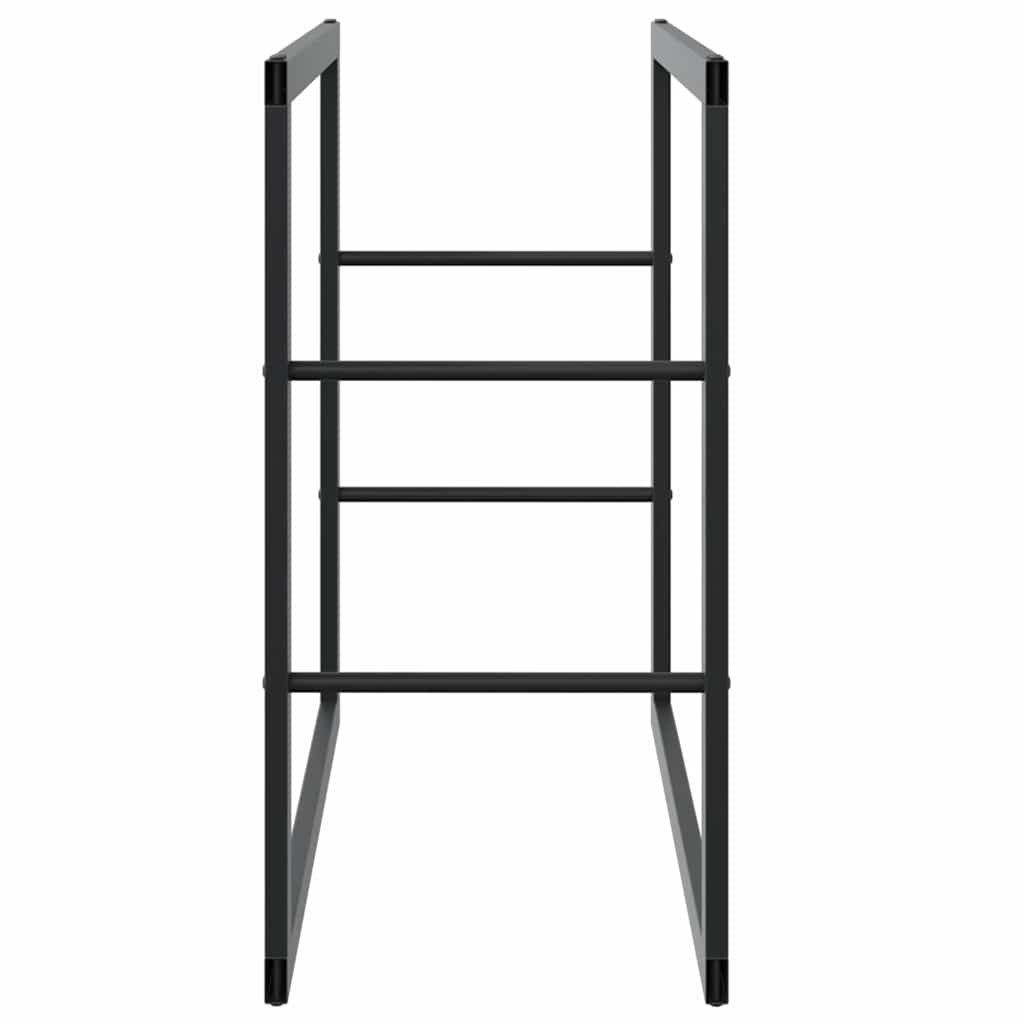 küttepuude rest, must, 55x30x61 cm, teras – toote pilt 4