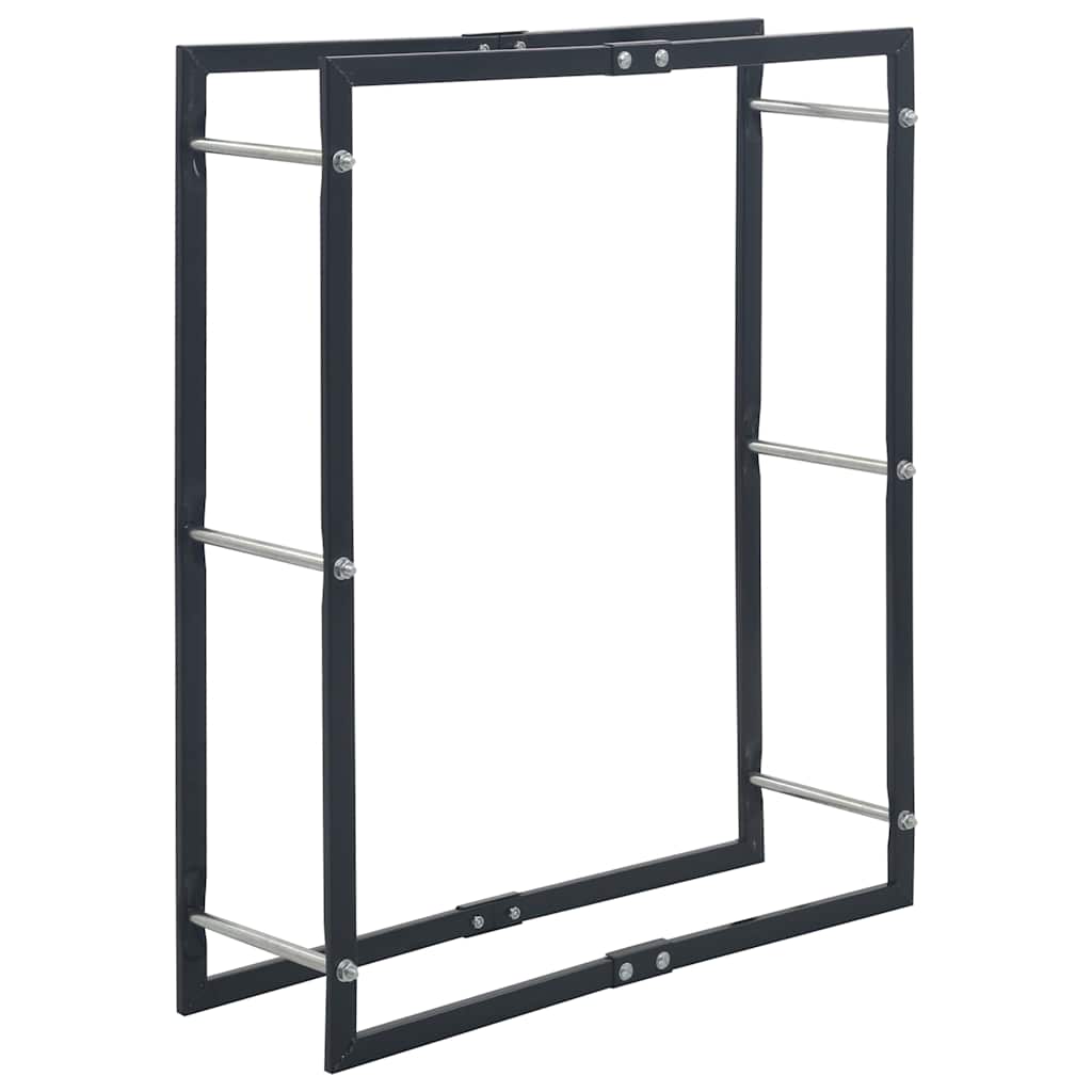küttepuude rest, must, 80 x 25 x 100 cm, teras – toote pilt 1