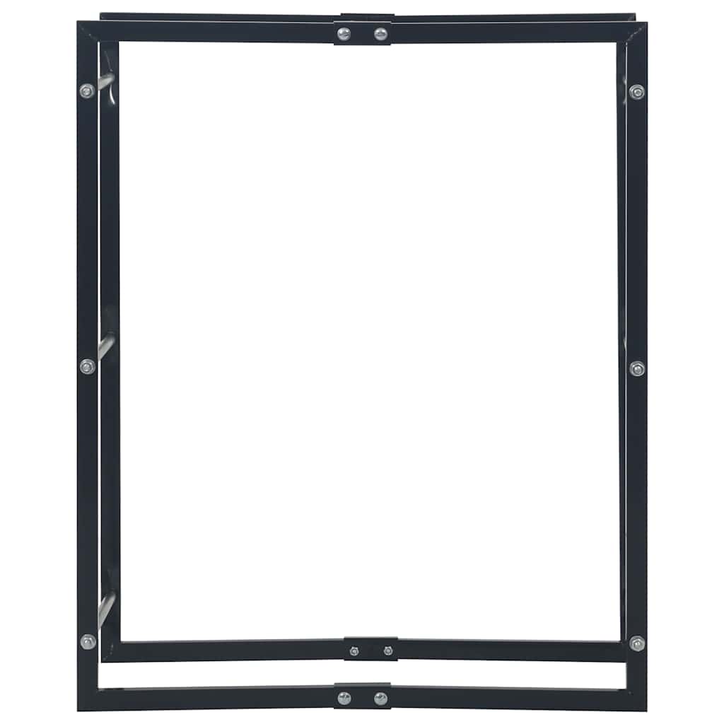 küttepuude rest, must, 80 x 25 x 100 cm, teras – toote pilt 2