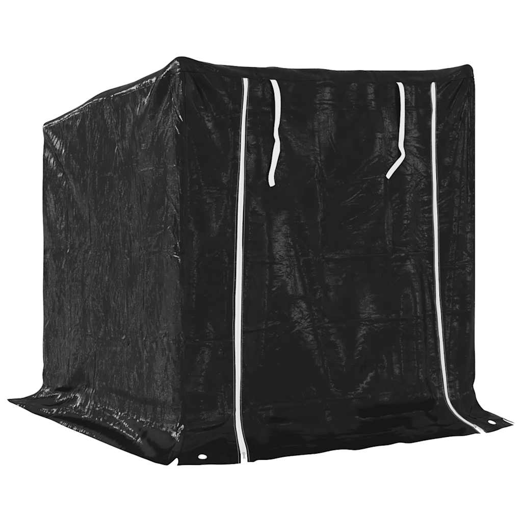 küttepuude riiul vihmakattega, 100,5x100,5x110,5 cm – toote pilt 4