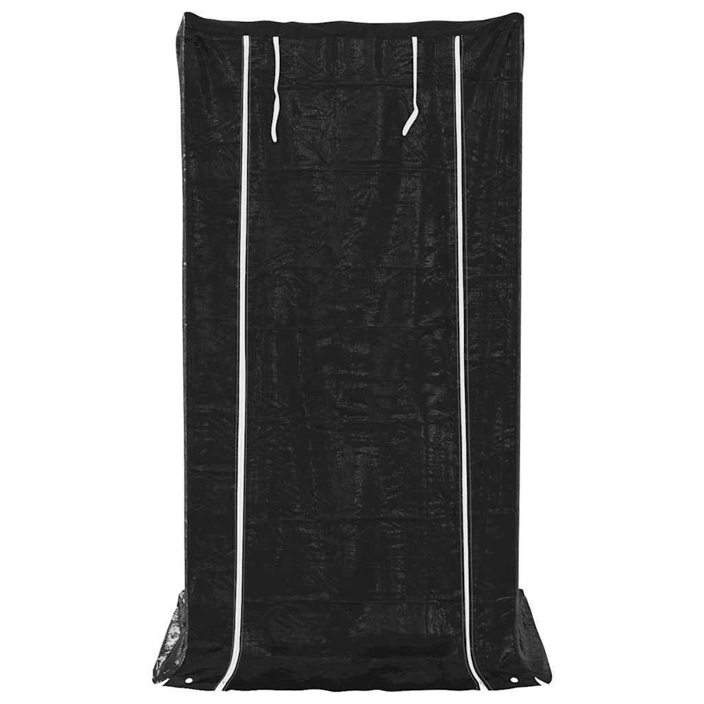küttepuude riiul vihmakattega, 100x100x200 cm, tsingitud teras – toote pilt 3