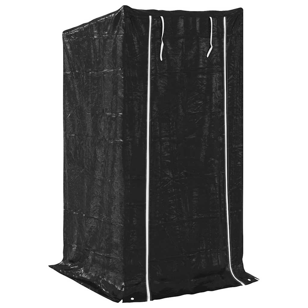 küttepuude riiul vihmakattega, 100x100x200 cm, tsingitud teras – toote pilt 4