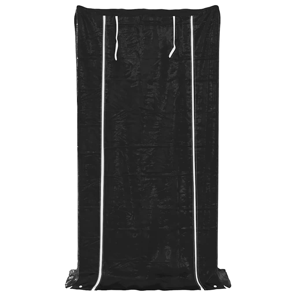 küttepuude riiul vihmakattega, 100x40x200 cm, tsingitud teras – toote pilt 3