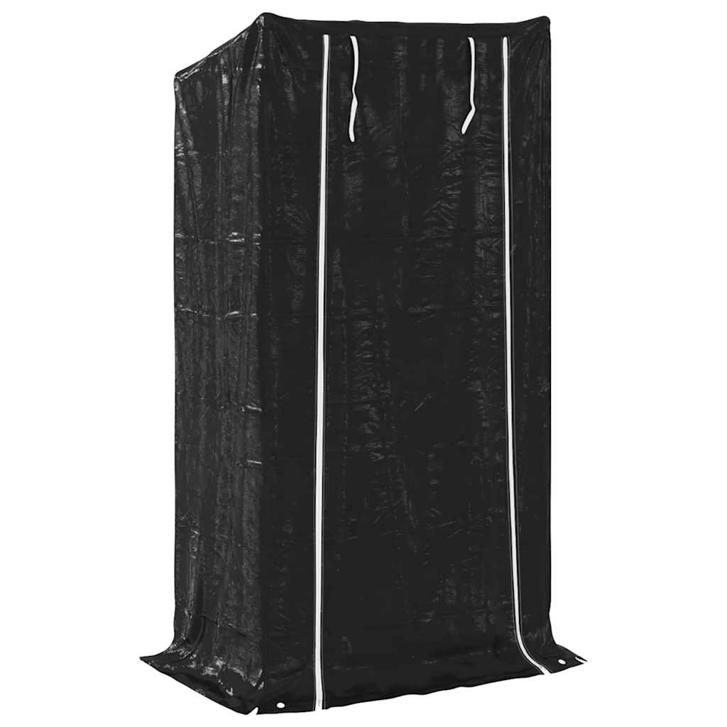 küttepuude riiul vihmakattega, 100x40x200 cm, tsingitud teras – toote pilt 4