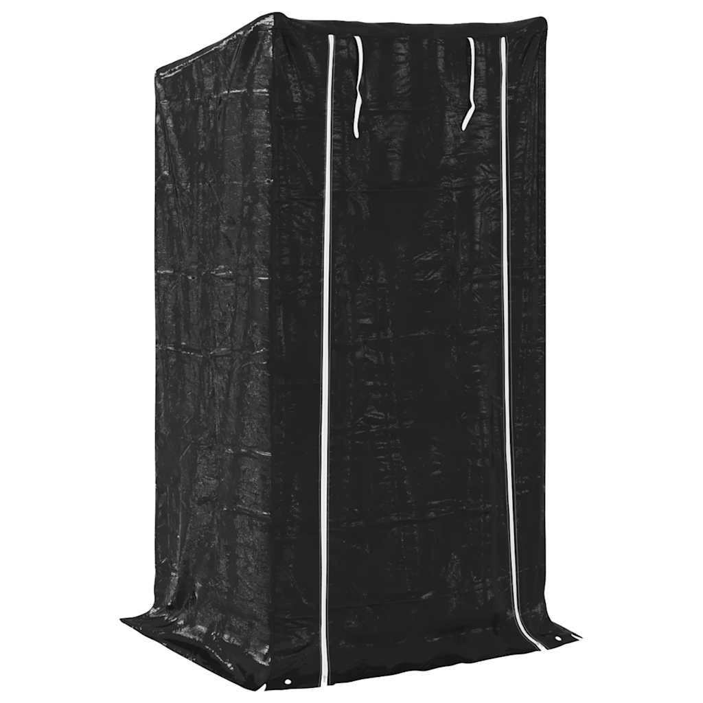 küttepuude riiul vihmakattega, 100x80x200 cm, tsingitud teras – toote pilt 4