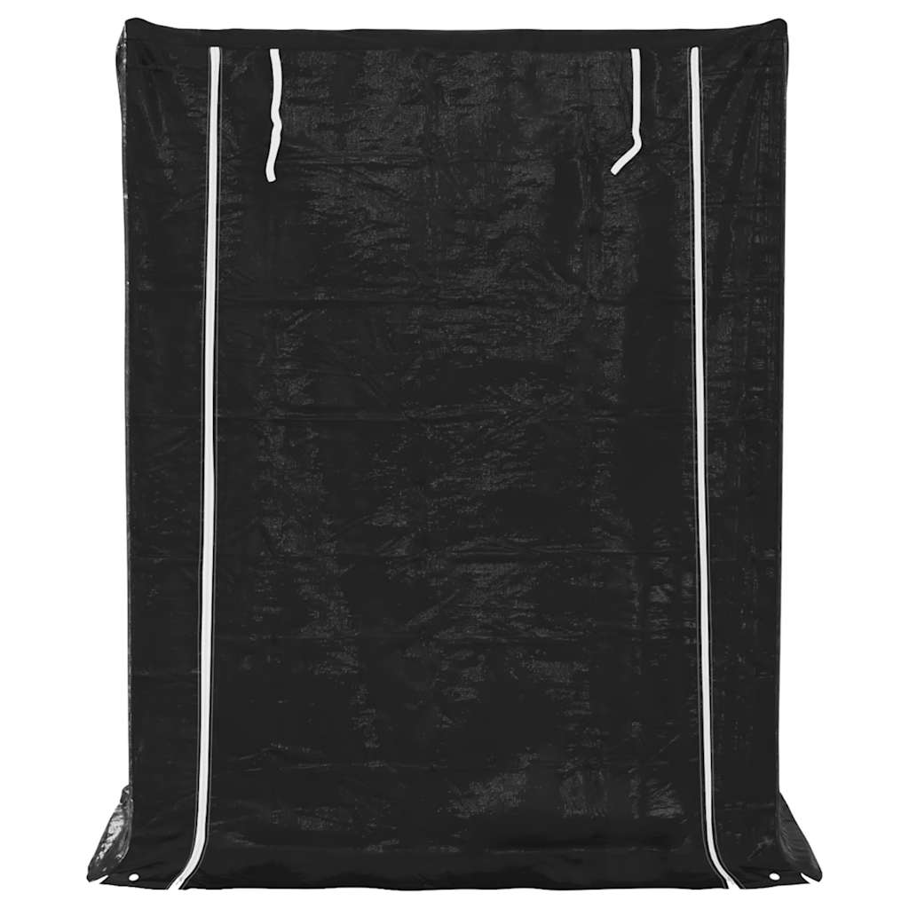 küttepuude riiul vihmakattega, 150x80x200 cm, tsingitud teras – toote pilt 3