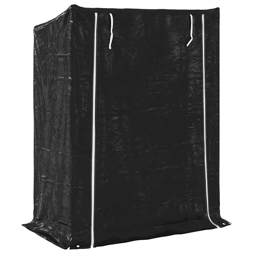 küttepuude riiul vihmakattega, 150x80x200 cm, tsingitud teras – toote pilt 4
