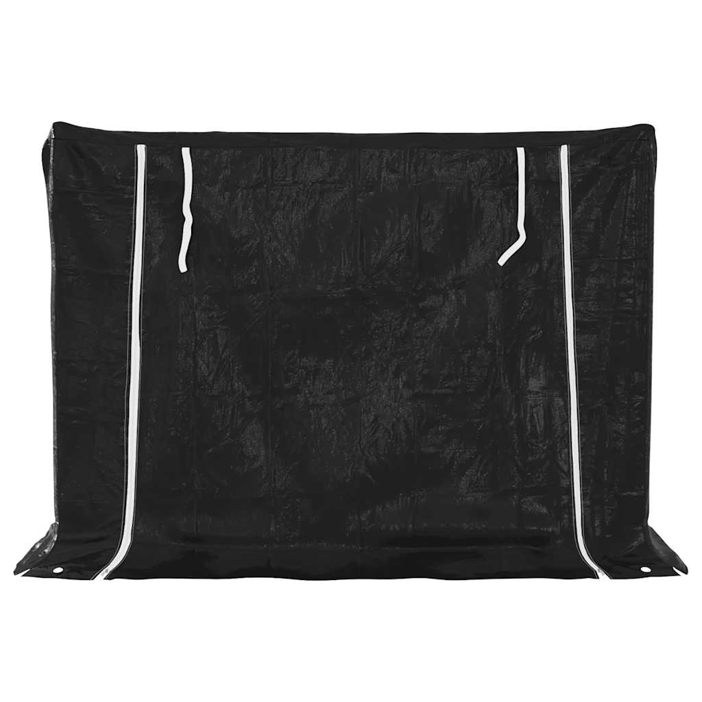 küttepuude riiul vihmakattega 151x60,5x110,5 cm tsingitud teras – toote pilt 3
