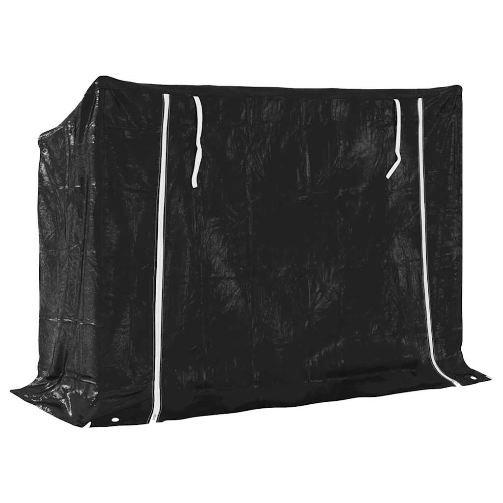 küttepuude riiul vihmakattega 151x60,5x110,5 cm tsingitud teras – toote pilt 4