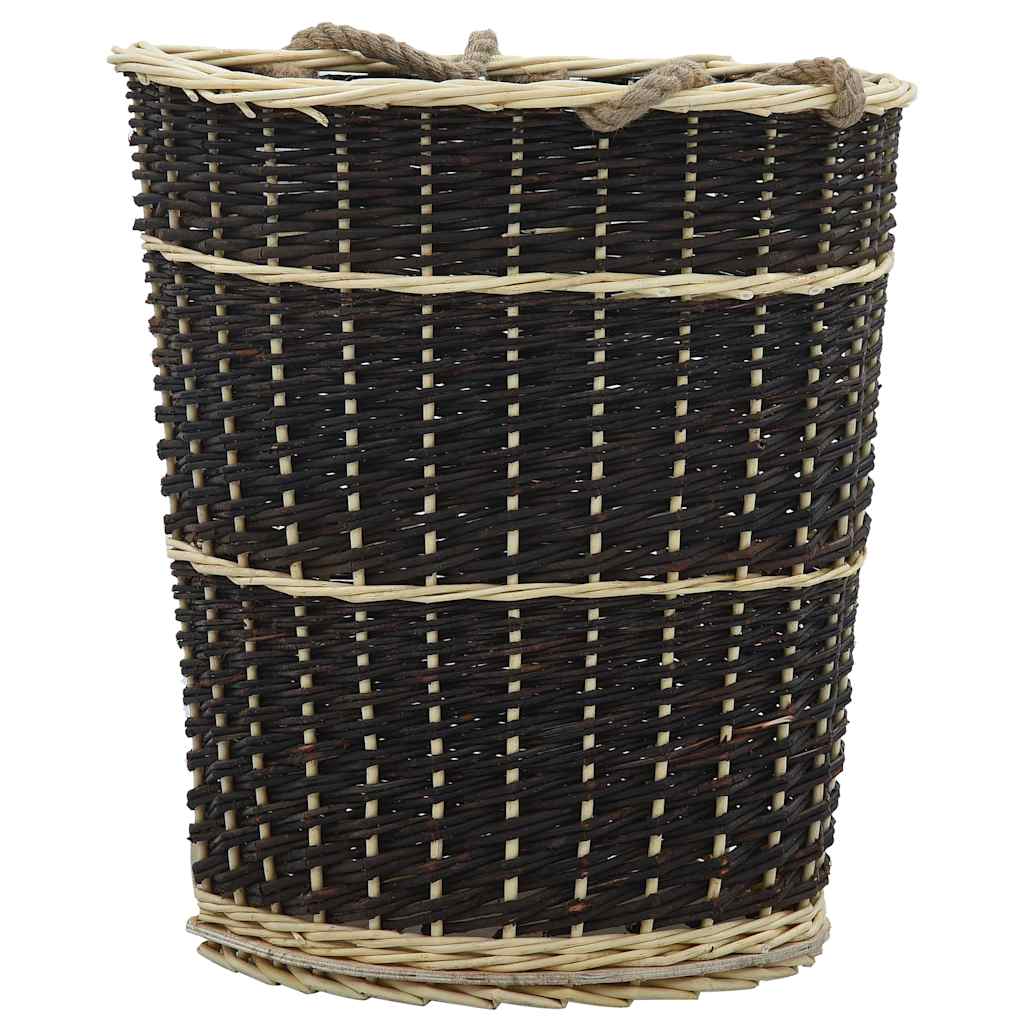 küttepuude seljakott kanderihmadega 50x44x58 cm naturaalne paju – toote pilt 2