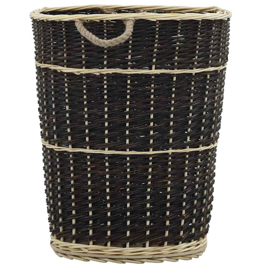 küttepuude seljakott kanderihmadega 57x51x69 cm naturaalne paju – toote pilt 1