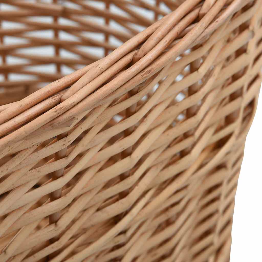 küttepuukorv käepidemetega 56x40x28 cm naturaalne paju – toote pilt 4