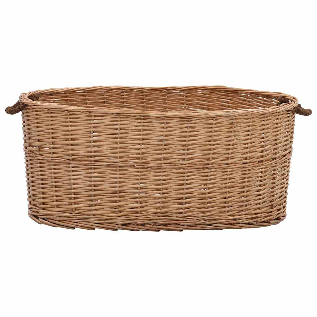 küttepuukorv käepidemetega 78 x 54 x 34 cm naturaalne paju – toote pilt 1
