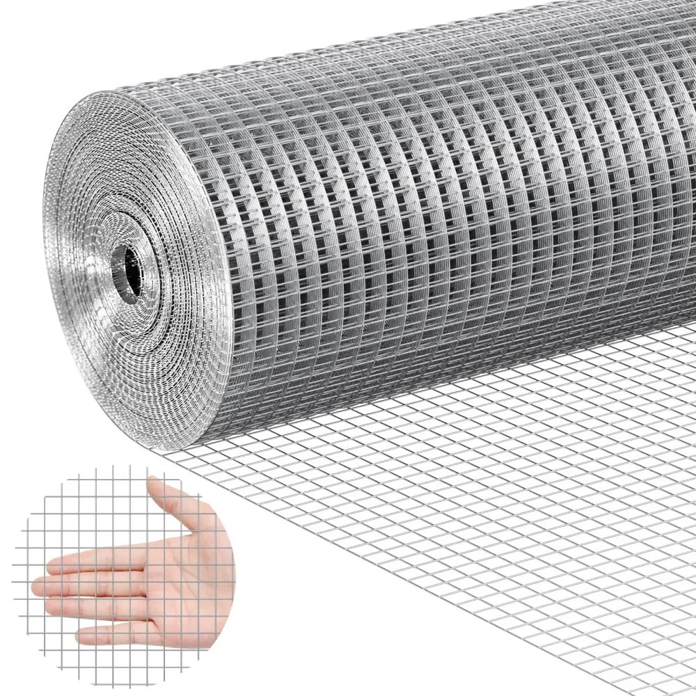 kuuma-tsingitud traataed aiakaitseks – Kuuma-Tsingitud Metallvõrk (1,27 cm, 61 cm x 30,48 m, 1 mm)