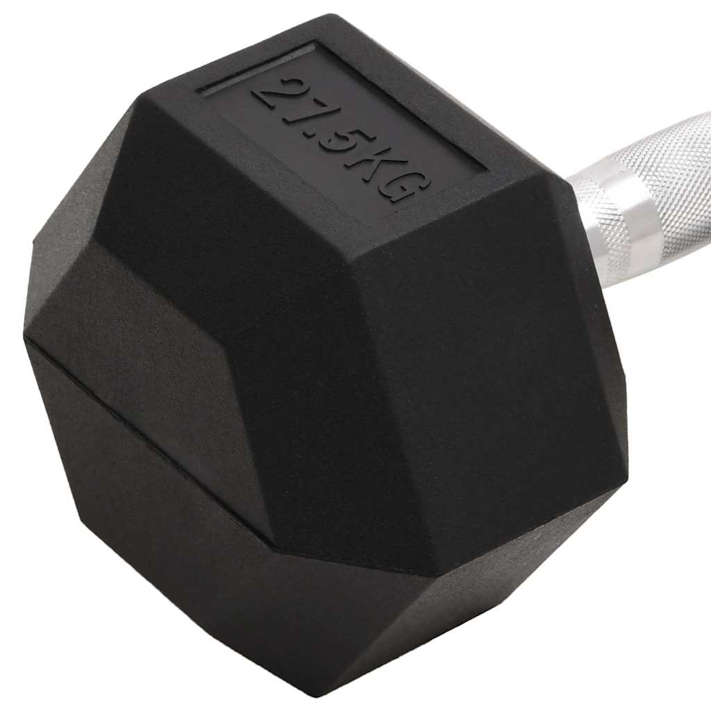 Malmist Hantel (27,5 Kg, Kroomitud Teras, Kummikate) – toote pilt 4