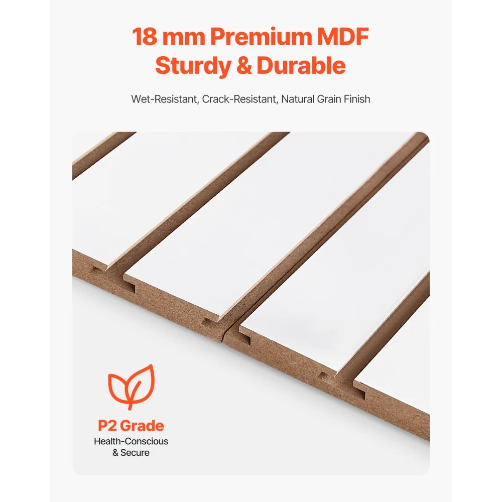 MDF Nagiseinapaneel (1,22×1,22 m, Valge, Modulaarne) – toote pilt 2