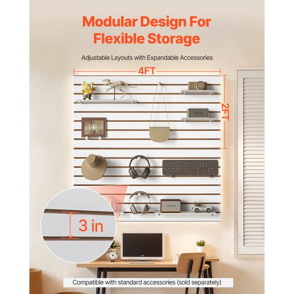 MDF Nagiseinapaneel (1,22×1,22 m, Valge, Modulaarne) – toote pilt 3
